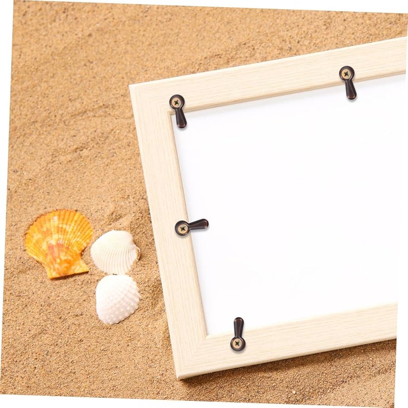 100pcs Black Photo Frame Corner Fasteners Backing Clips Repair Replacement Kit - Image 4